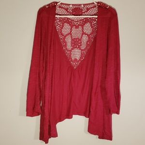 Hot Pink Lacey Cardigan